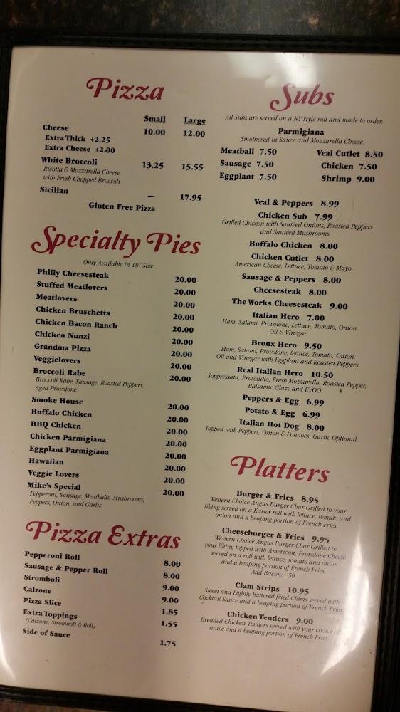 Mike's Italian Restaurant & Pizzeria Menu image 4
